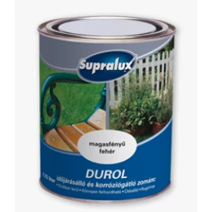 Supralux Durol időjárásálló és korróziógátló zománc fehér 2,5 L