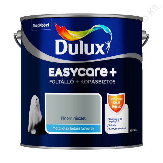 Dulux EASYCARE+ Foltálló+kopásbiztos beltéri falfesték Finom részlet 2,5L