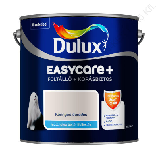 Dulux EASYCARE+ Foltálló+kopásbiztos beltéri falfesték Könnyed ébredés 2,5L