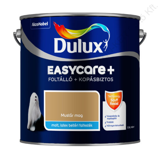 Dulux EASYCARE+ Foltálló+kopásbiztos beltéri falfesték Mustár mag 2,5L