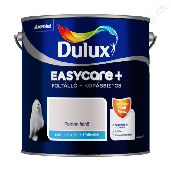 Dulux EASYCARE+ Foltálló+kopásbiztos beltéri falfesték Parfüm felhő 2,5L