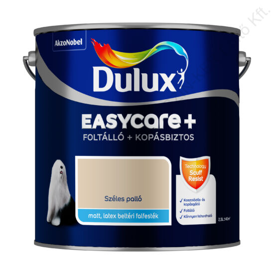 Dulux EASYCARE+ Foltálló+kopásbiztos beltéri falfesték Széles palló 2,5L