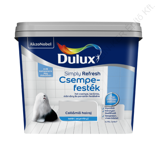 Dulux Simply Refresh Csempesefesték Csillámló haljar 0,75l