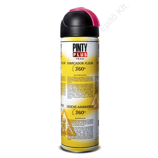 Pinty Plus Tech - Jelölő festék spray 360° (Fluoreszkáló)