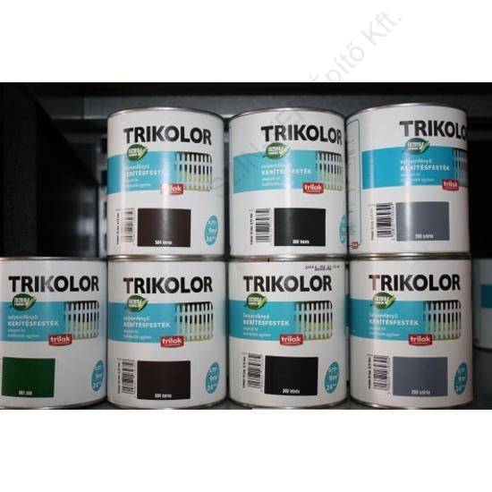 Trikolor Selyemfényű Kerítésfesték 601 Zöld 0,75 L