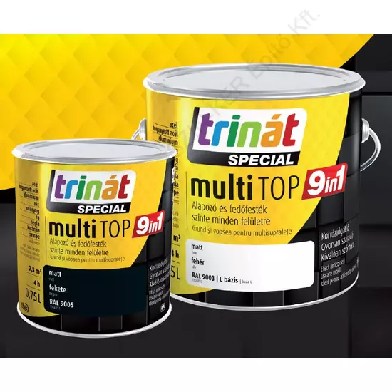 Trinát MultiTop 9in1 alapozó és fedőfesték mohazöld RAL6005 2,5 liter